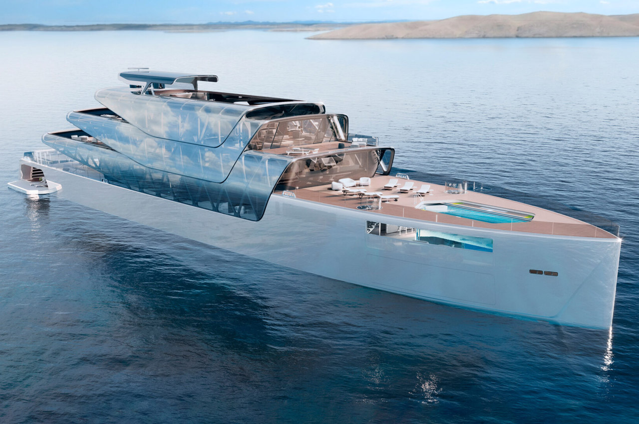 #First 3D printed superyacht camouflages with the waves to become invisible both visually and environmentally