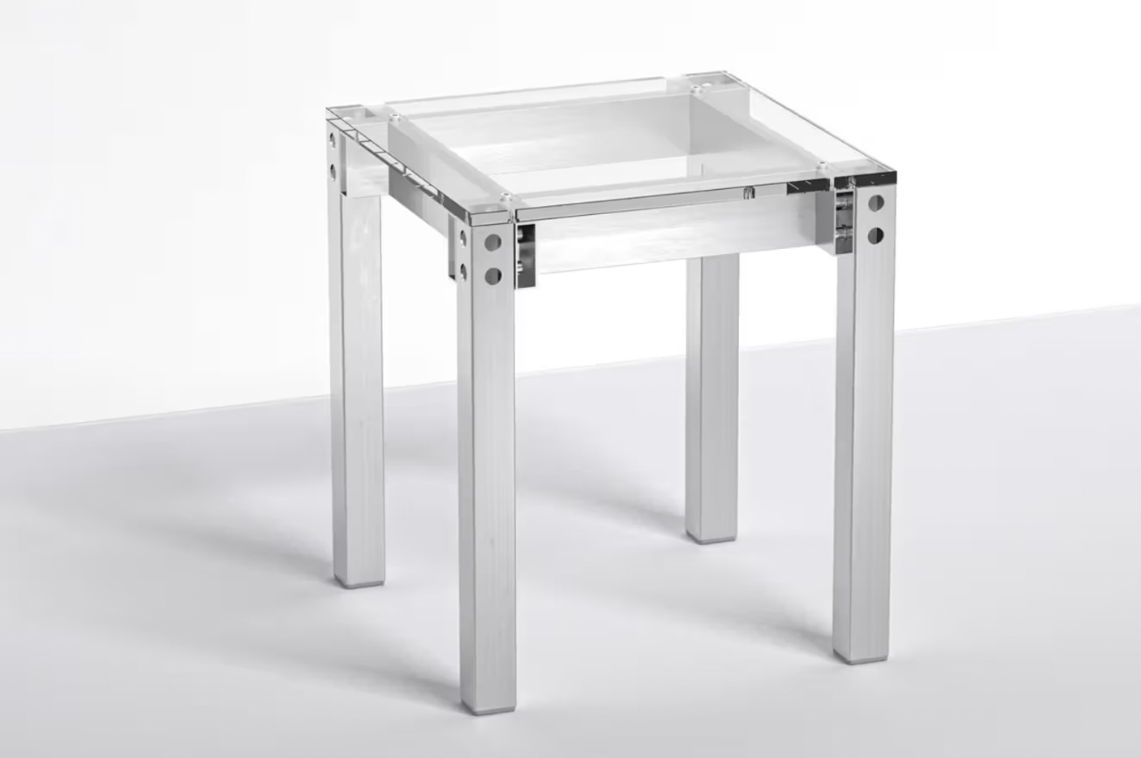 #Minimalist stool made from recycled aluminum boasts a carbon footprint lower than the European average