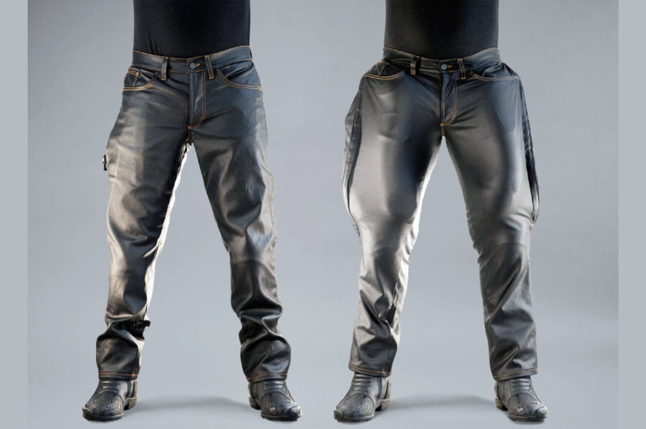 Designed to improve motorcycle rider’s safety, these jean snow come with built in airbags