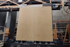 This new carbon negative material made using processed grass is meant to replace traditional OSB boards