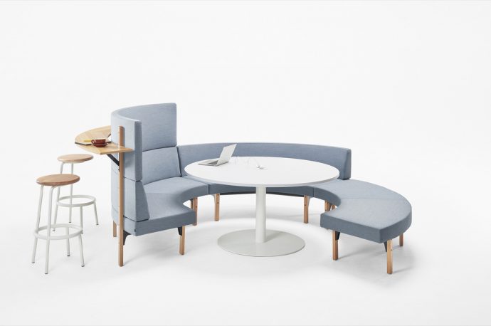 This versatile seating collection includes modular seating and work booths to make offices comfortable