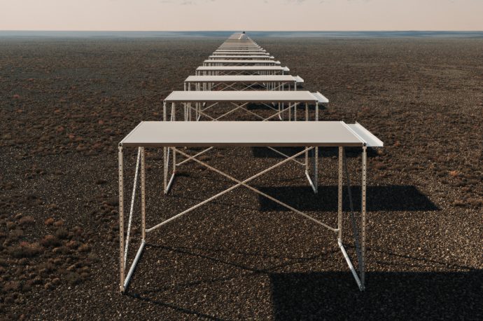 teenage engineering field desk has an industrial guise that belies its flexibility