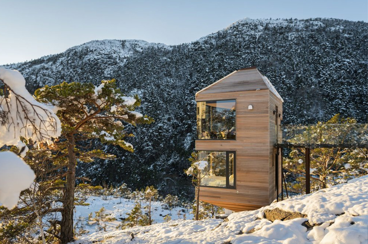 #Snøhetta designed these stunning red cedar-clad cabins and placed them on a cliff edge in Norway