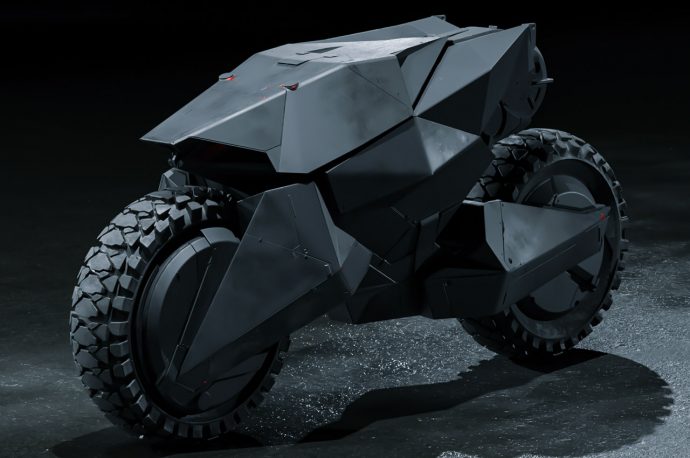 Autonomous stealth fighter-inspired bike is meant for high-profile war combat
