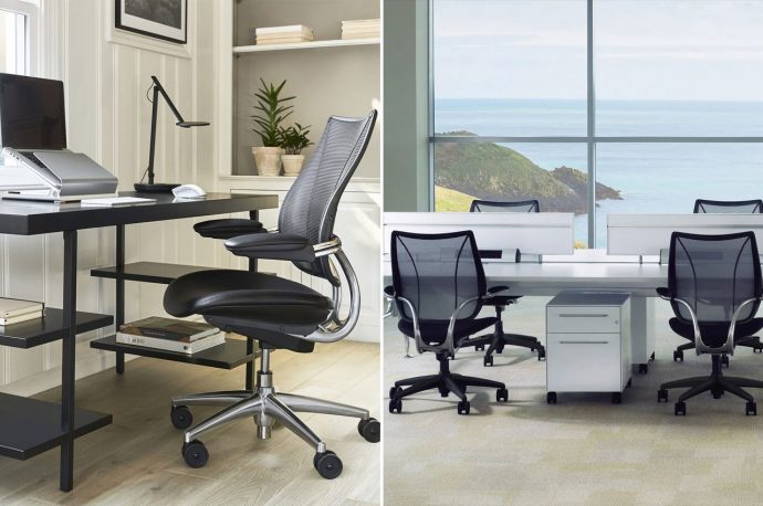 This ergonomic net positive office chair is the first task chair made from recycled fishing nets