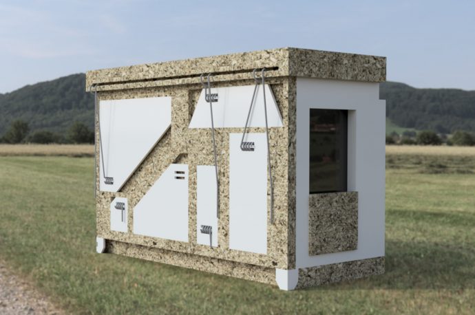 This ultra-configurable microhome opens up from all sides for possibilities of space utilization