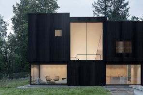 This wooden home in Germany is a sustainable sculpture of wooden cubes