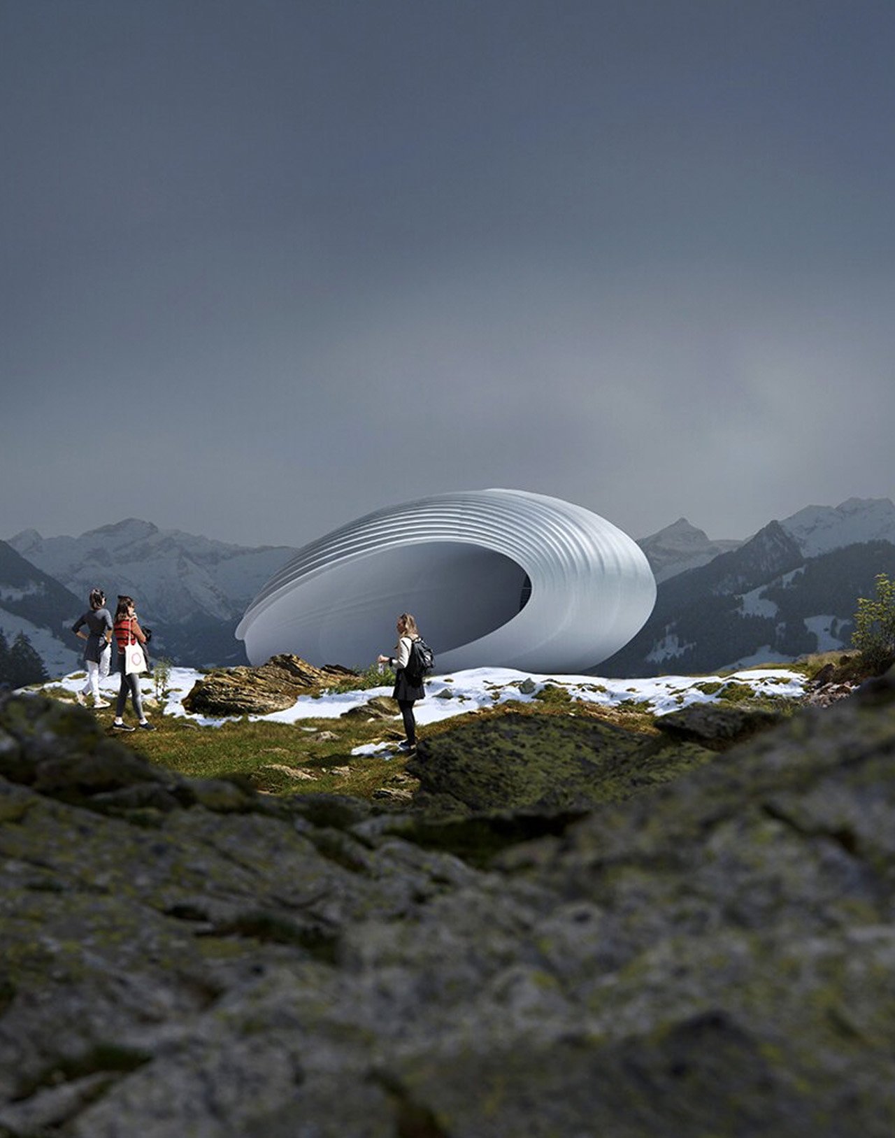 This 3D-printed pavilion is inspired by indigenous shelters & can withstand extreme climates