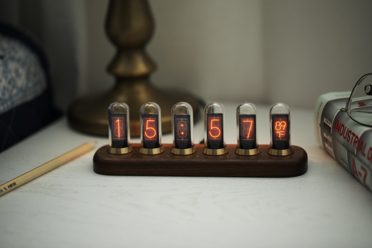 Retro-inspired nixie display with custom features lets you see the time, weather, stock prices, or your TikTok followers