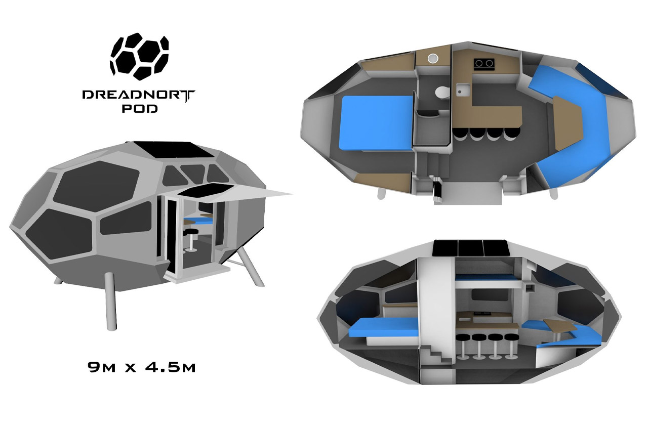 #Dreadnort POD is a capable multi-utility travel trailer, portable office with a gullwing door