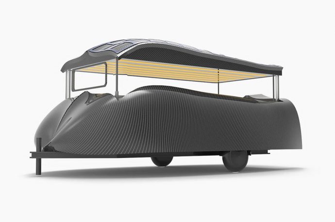 This futuristic travel trailer pops-up into a luxurious home in the great outdoors