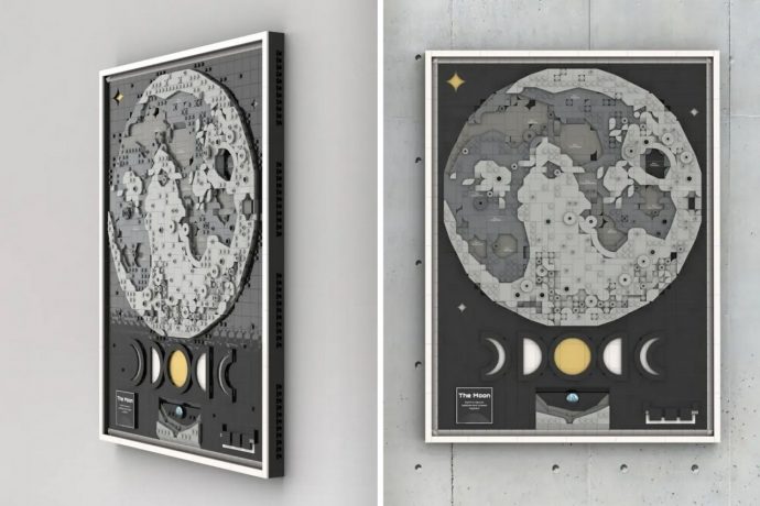 LEGO Lunar Poster is a 2360-piece DIY wall-art that’s perfect for space enthusiasts