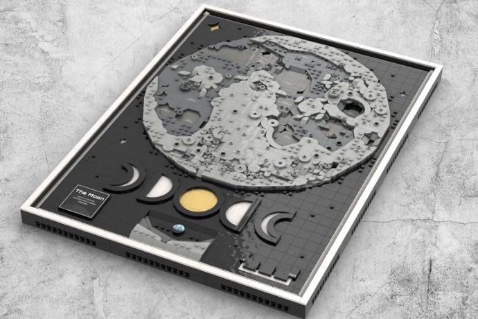LEGO Lunar Poster is a 2360-piece DIY wall-art that’s perfect for space enthusiasts