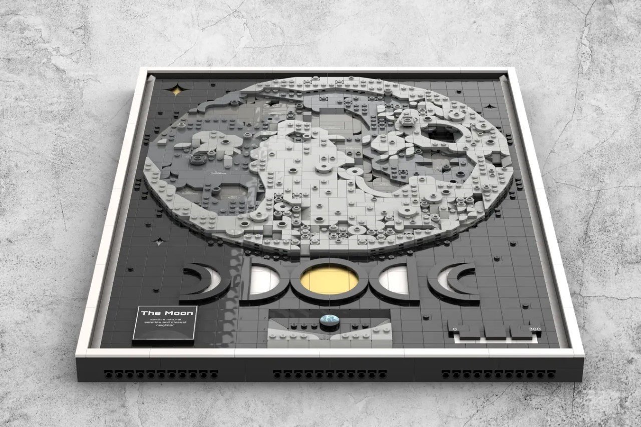 Toelating meesteres Mislukking LEGO Lunar Poster is a 2360-piece DIY wall-art that's perfect for space  enthusiasts - Yanko Design