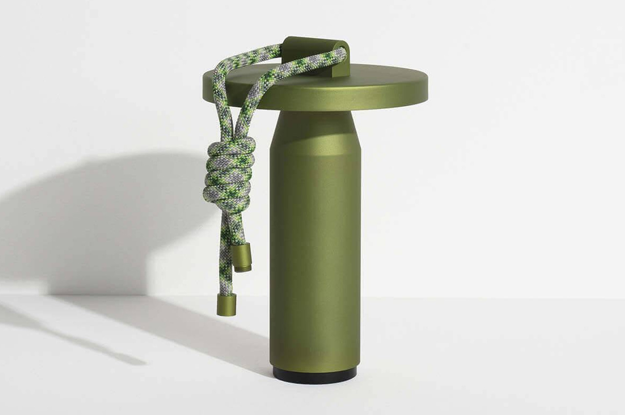 This stylish ‘nomadic’ lamp is portable + eco-friendly & is suited for the indoors and outdoors