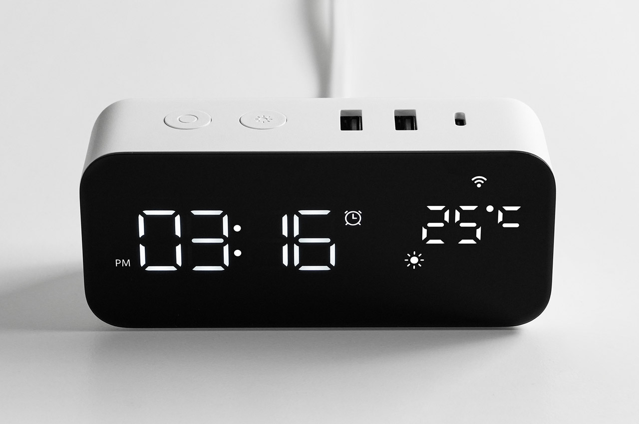 Smart Rubik’s Cube Clock can fast charge three devices, adjust brightness, and display weather updates
