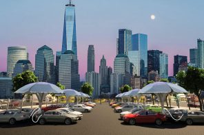 These dome-shaped solar trees use AI to charge electric vehicles and combat the issue of EV charging
