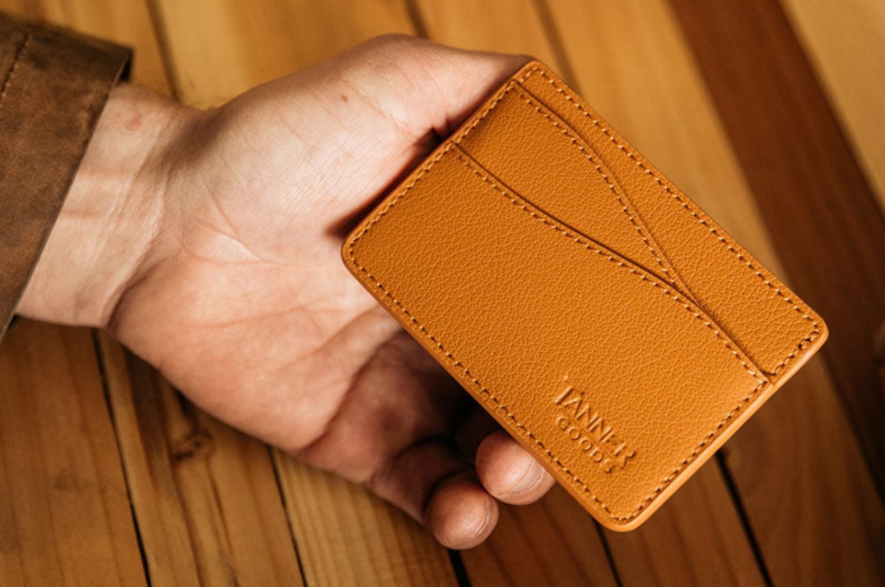 Tanner Goods recycled leather wallets make the old new again