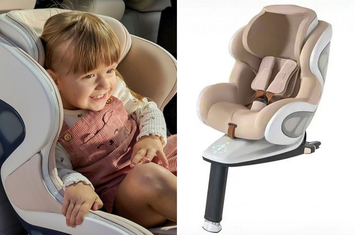 The McLaren P1 supercar designer created the world’s safest baby car seat with carbon fiber and 14 impact sensors
