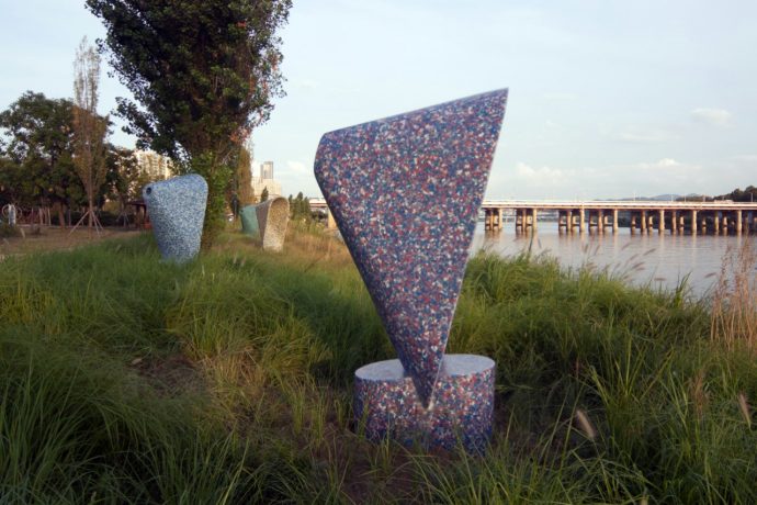 This Cone-shaped Chair amplifies the sounds of the river in front of it to help you calm down