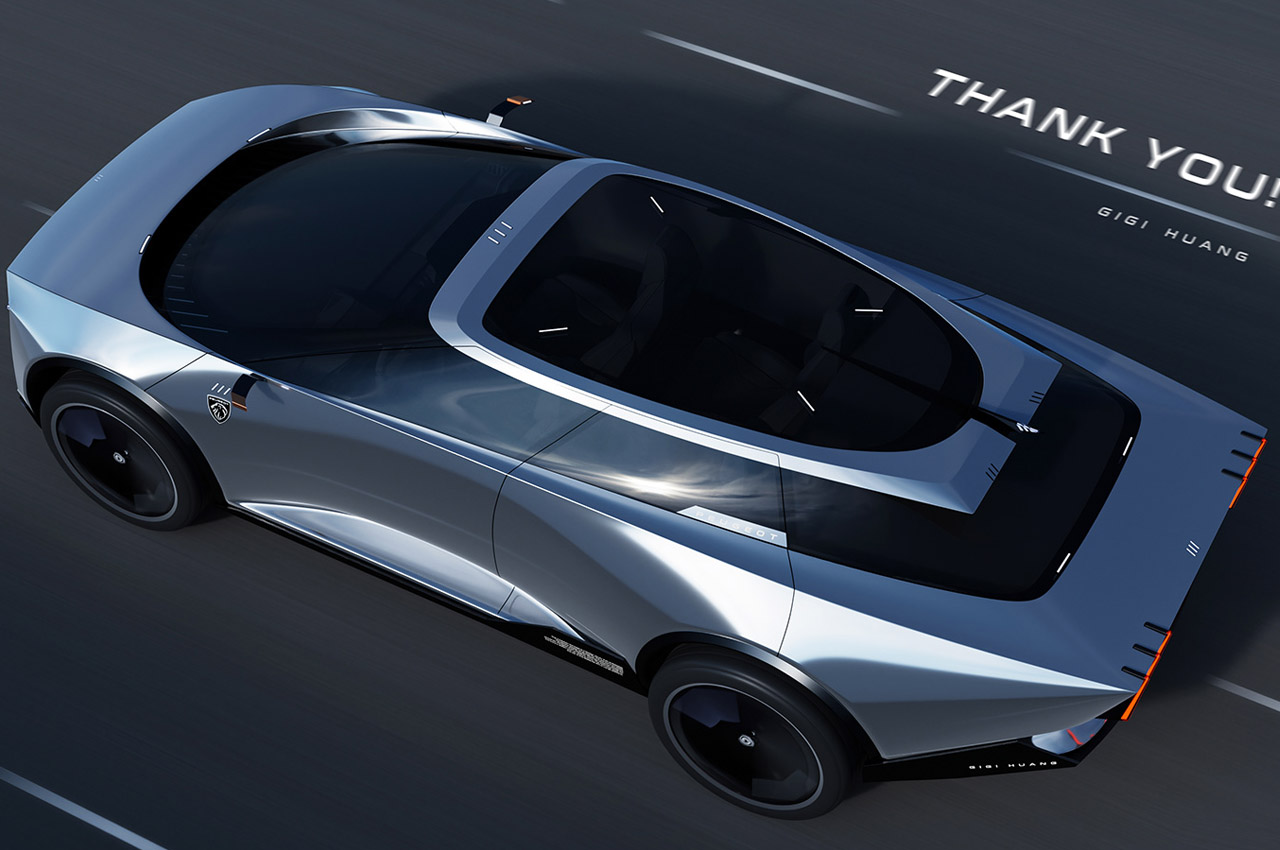 This hydrogen propelled Peugeot concept is an ultra-edgy luxury coupe of the future