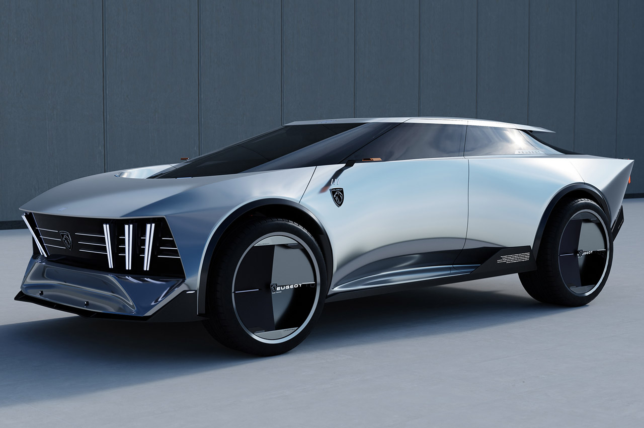 This hydrogen propelled Peugeot concept is an ultra-edgy luxury coupe of the future