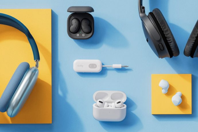 Connect your AirPods or Bluetooth headset to any device with a 3.5mm audio jack using this wireless dongle