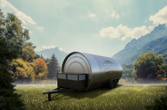 This human-sized, can of beans shaped camper gives you a unique camping experience in national parks