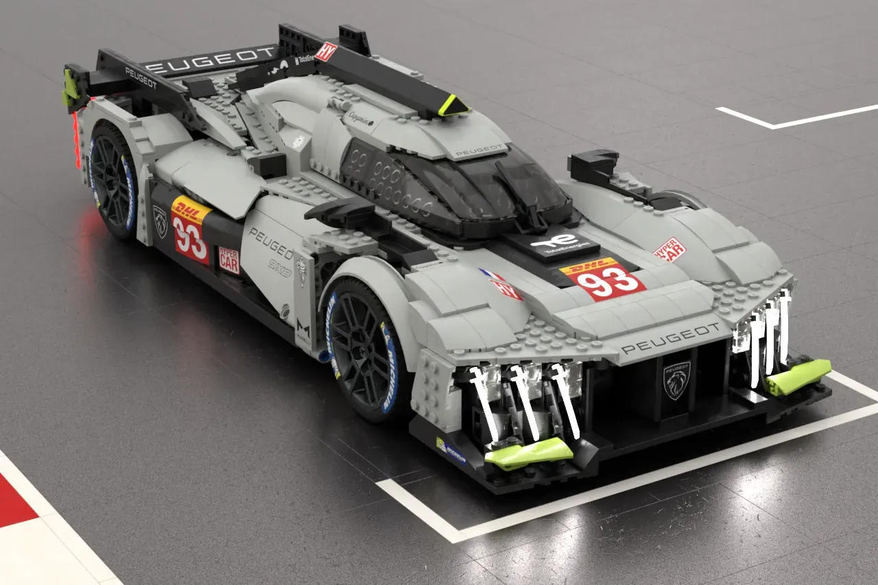 Detailed LEGO Peugeot 9X8 supercar celebrates its return to the FIA World Endurance Championship - Yanko Design