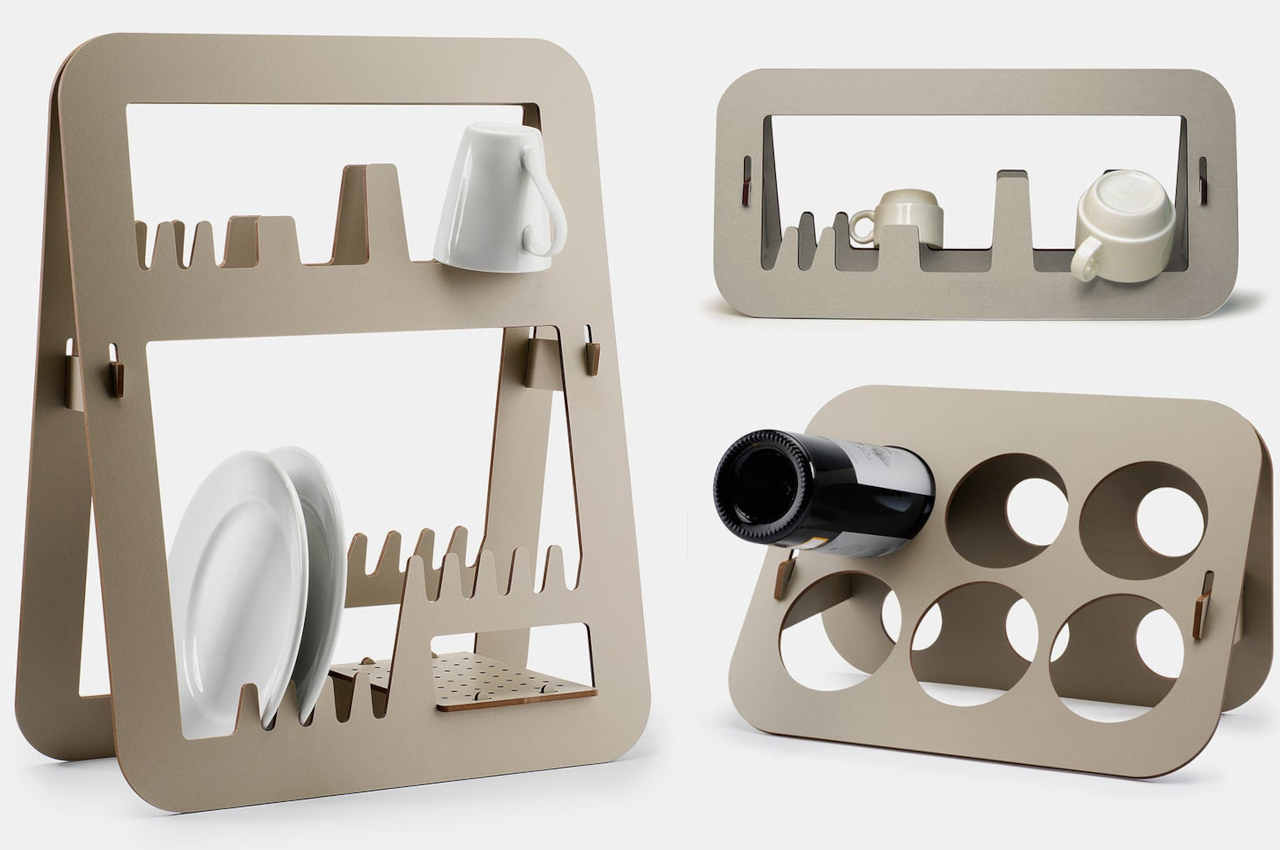 #Flat-packed dish rack has a beautiful but questionable design