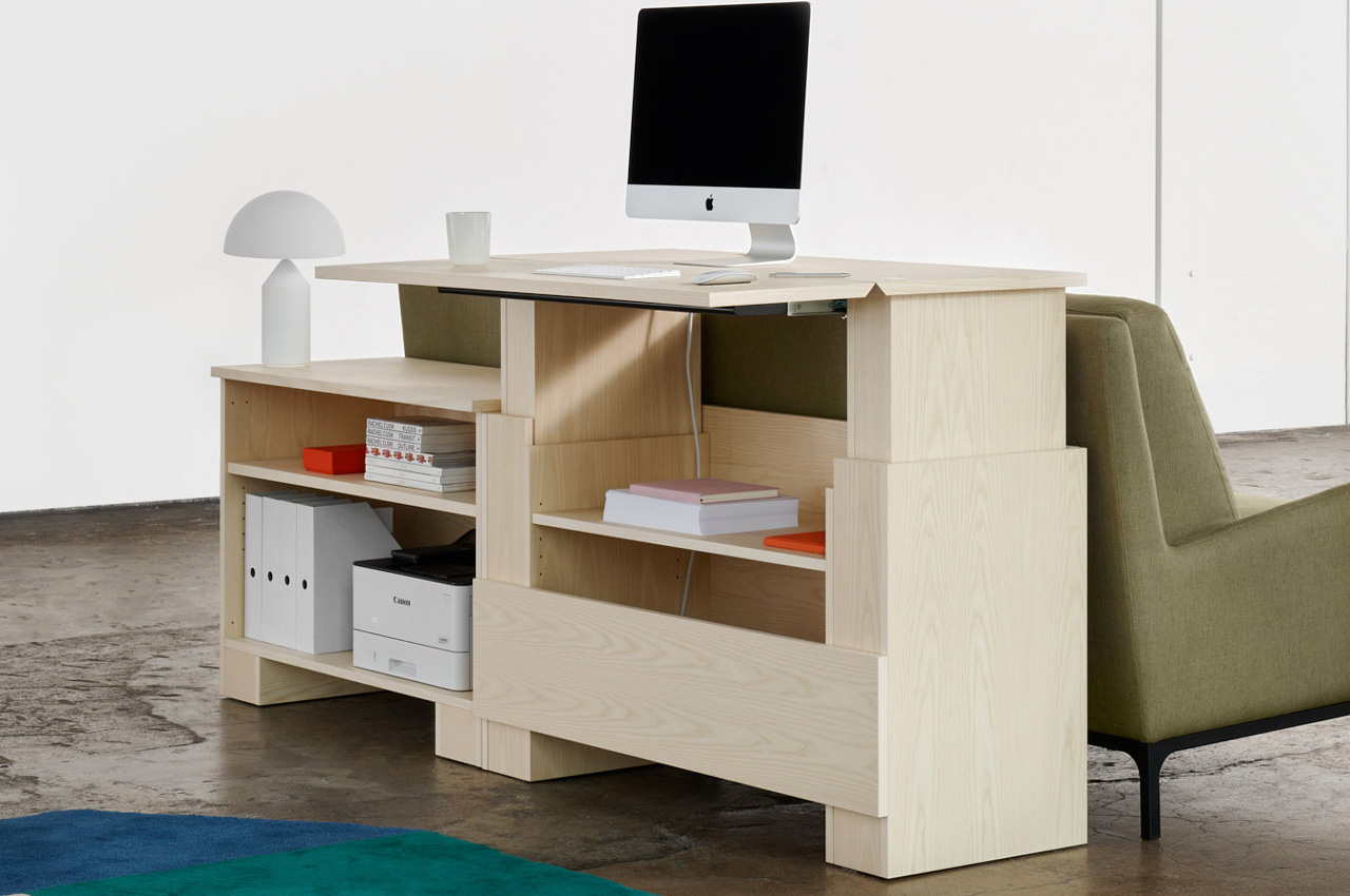 #This minimal IKEA-worthy cabinet doubles up as an ergonomic desk for your home office