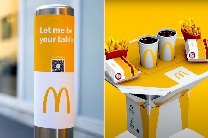 McDonald’s designs takeout bags that turn into an outdoor table in Milan