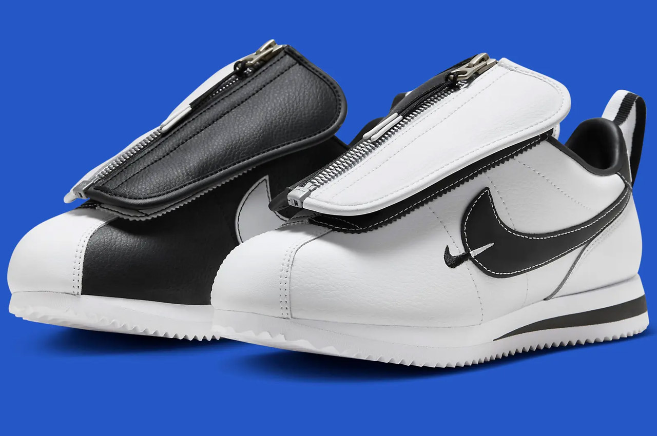 samenzwering Afspraak Vijfde Nike Cortez 'Yin and Yang' with zippered tongue cover lends stylish look to  iconic silhouette - Yanko Design