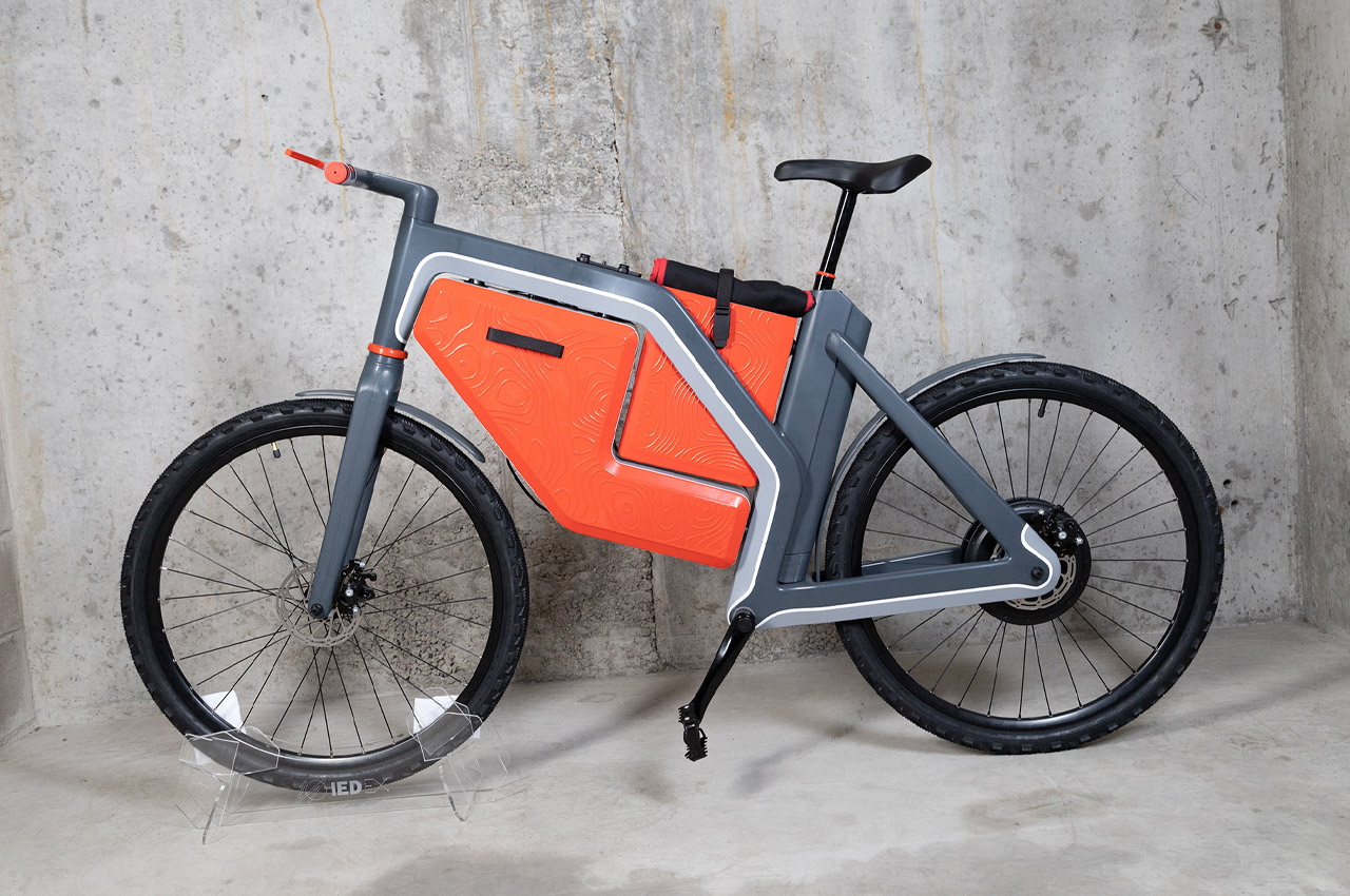 #Pedal-powered bicycle with clever in-frame storage to keep camping essentials safe
