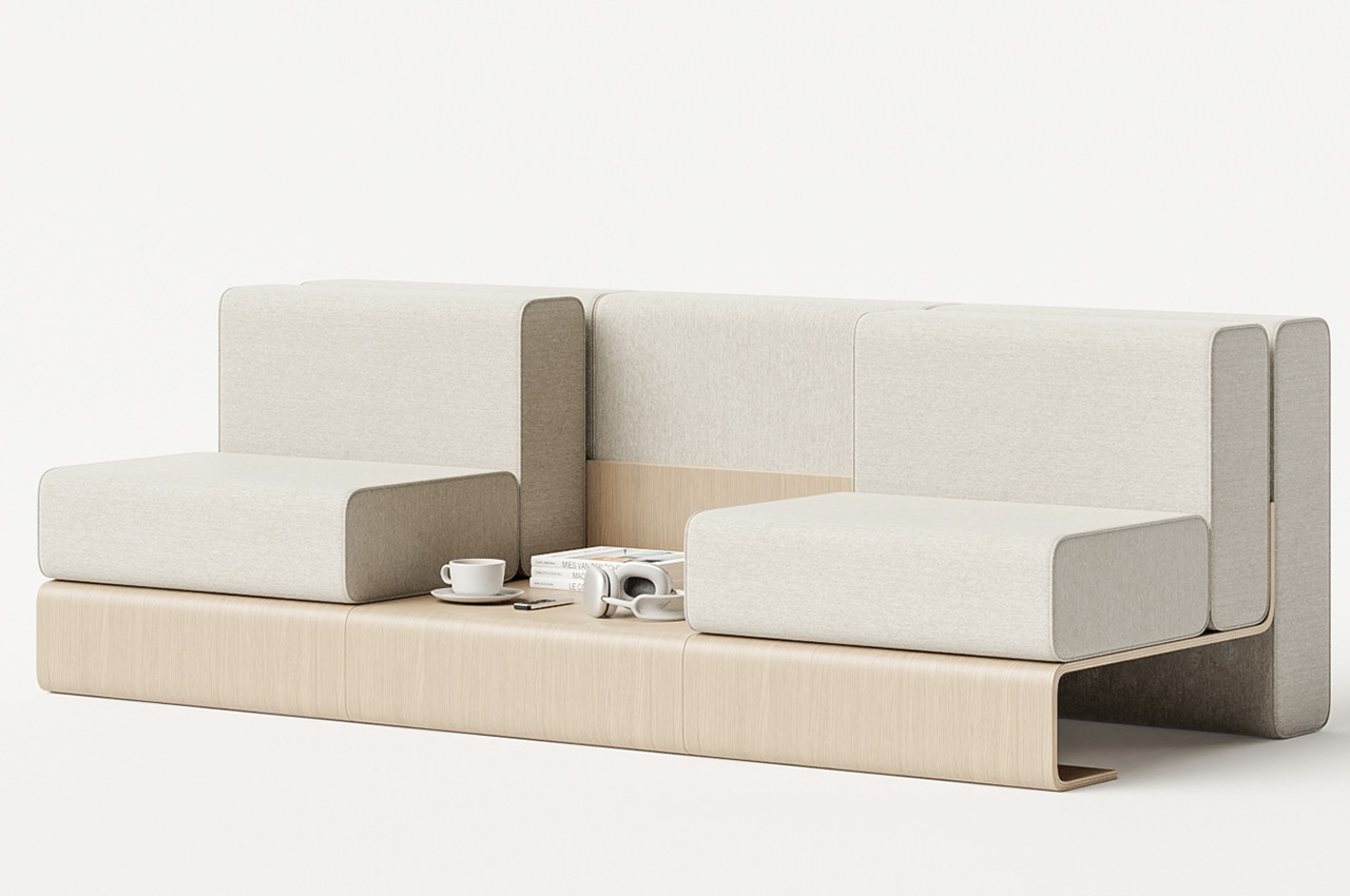 #Silky is the ultimate versatile + modular sofa with an integrated coffee table