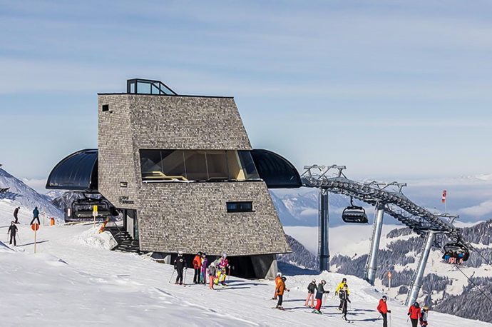 Snøhetta transforms alpine ski tower in Austria using modern + reinvented Tyrolean design