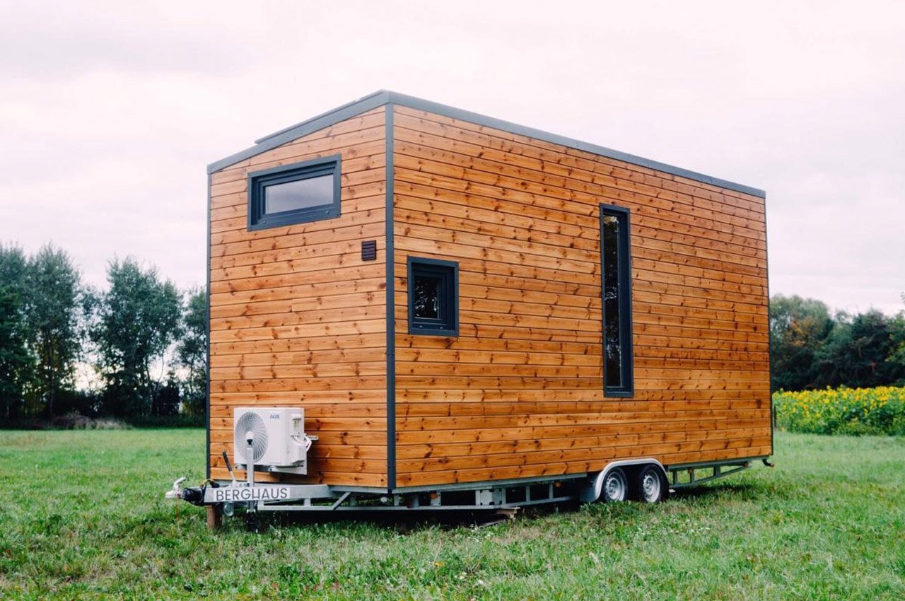 This luxurious wooden tiny house with two lofts can be used as primary residence or holiday rental