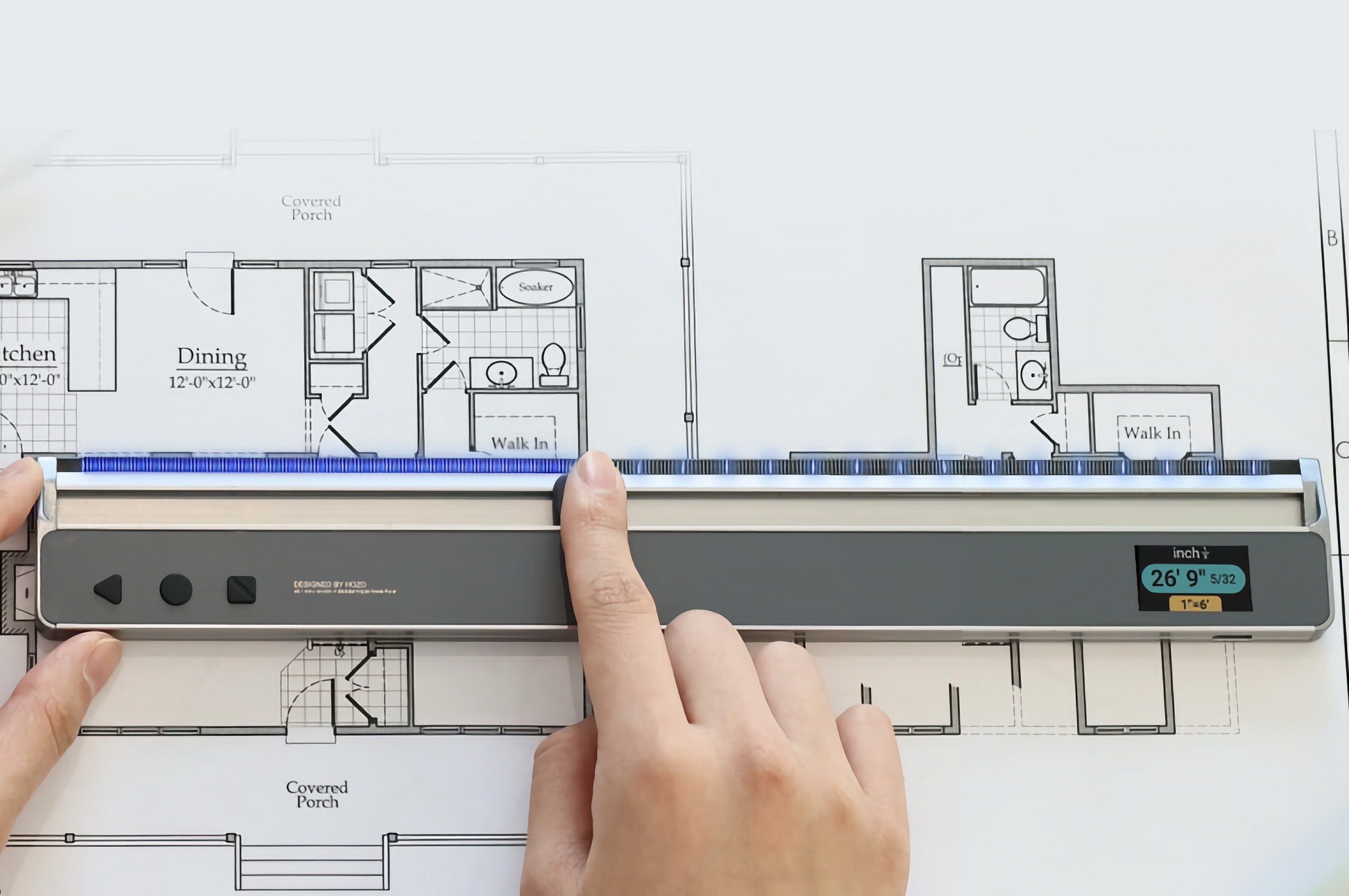 #This modular smart ruler removes the headaches of measuring with different units and scales