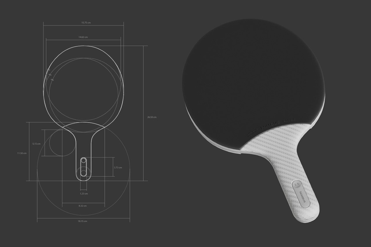 Clever Table Tennis racket lets you add weights to its hollow handle for better control