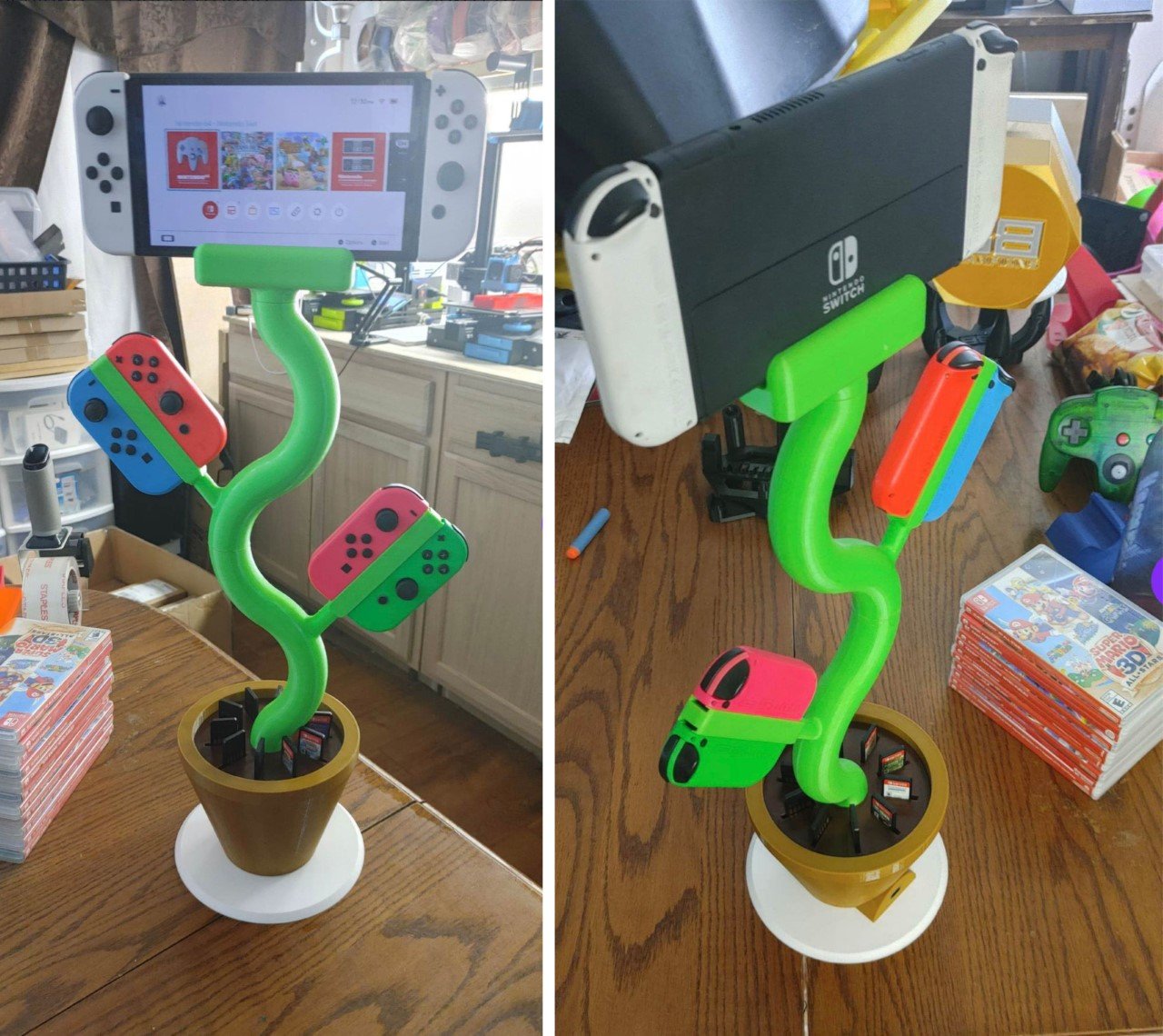 Playful Nintendo Switch Stand will charge your console, hold your JoyCons, and even dock cartridges