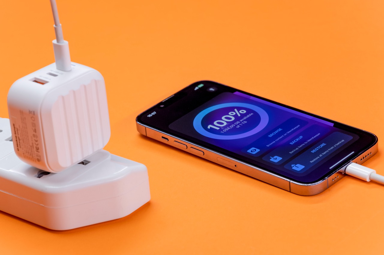 This innovative charger can charge and backup your device at the same time