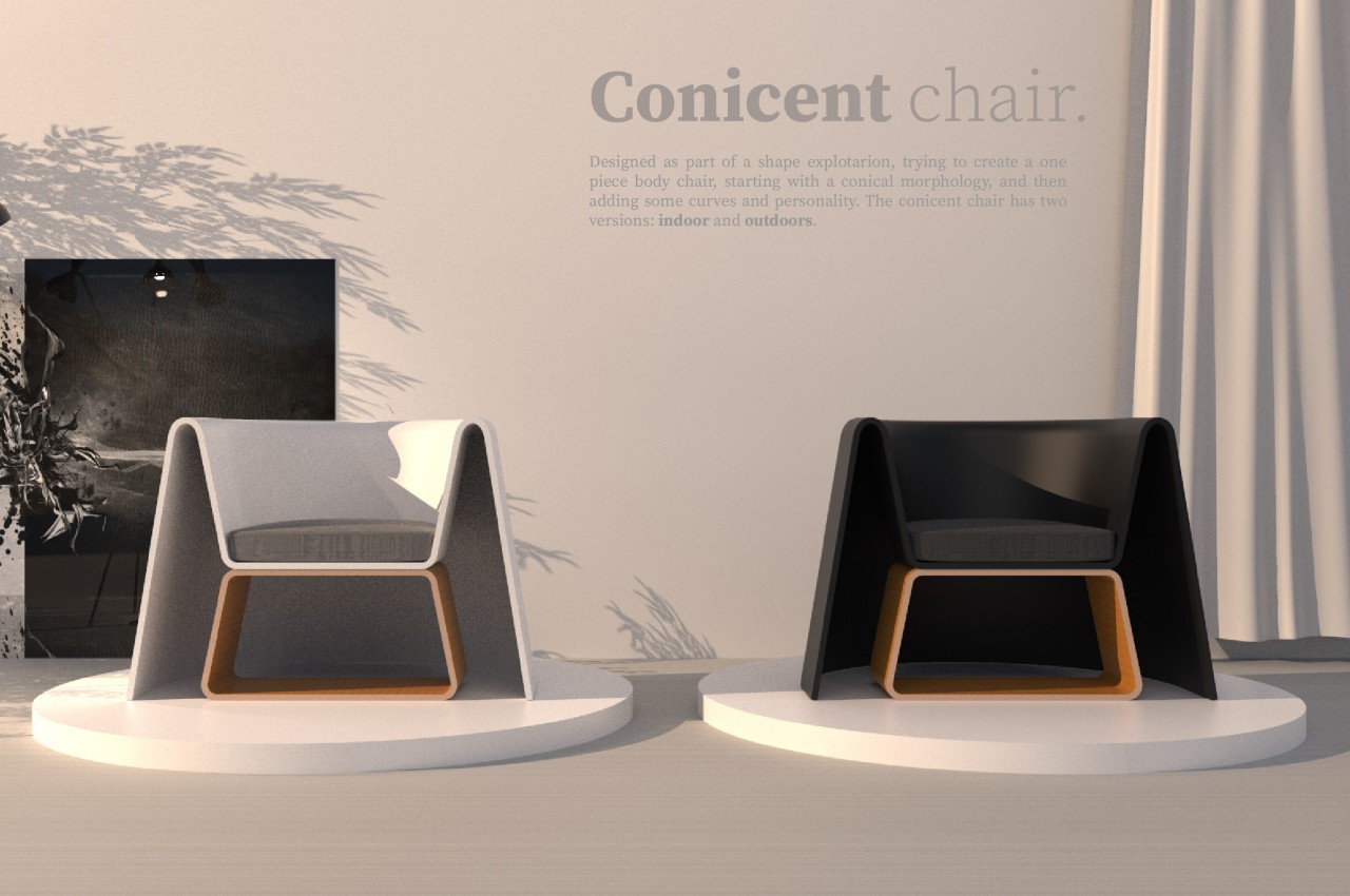 Conical chair gives you a majestic seat whether indoors or outdoors