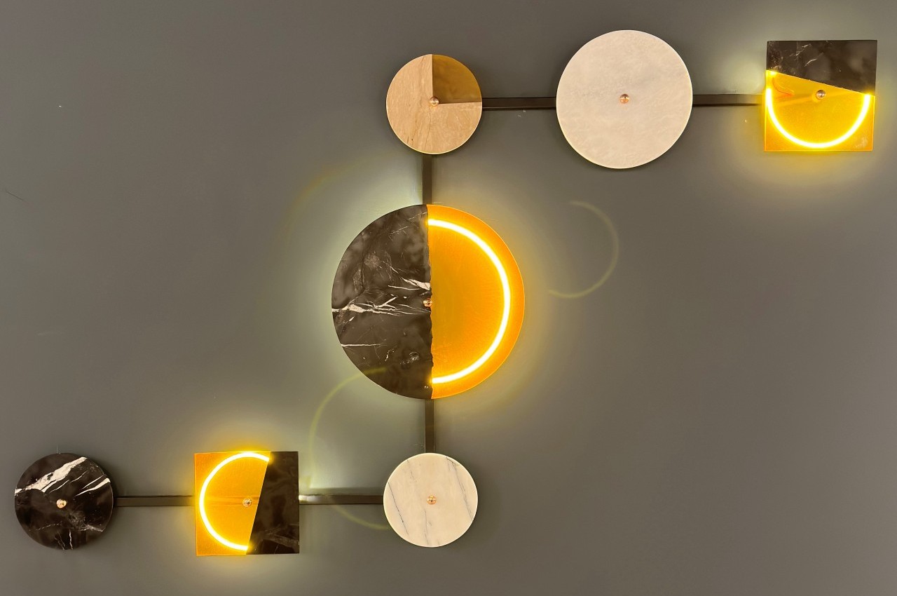 #How marble waste is reused to become mesmerizing eclipse-inspired wall lamps