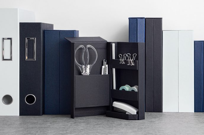 How to save desk space with this organizer disguised as a file binder