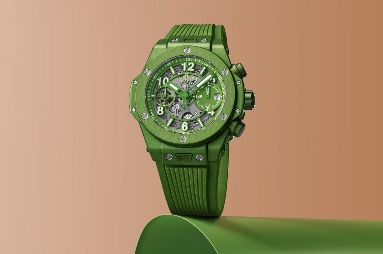 Hublot create an exquisite green Big Bang watch fueled by recycling Nespresso capsules with eco-conscious approach