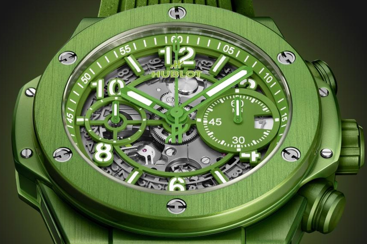 Hublot create an exquisite green Big Bang watch fueled by recycling Nespresso capsules with eco-conscious approach