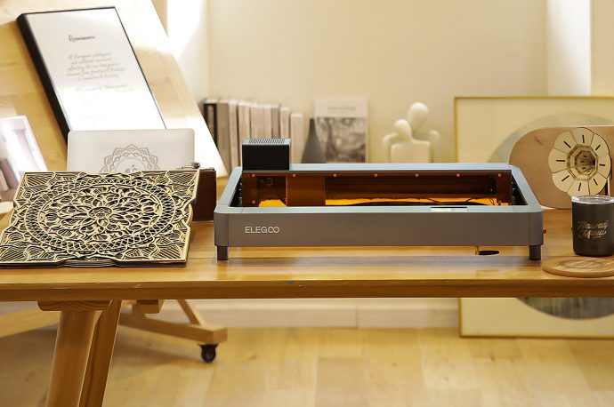 Meet Phecda, a sleek, intuitively designed laser engraver for designers, creatives, and makers on a budget