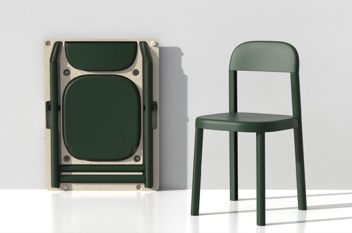 Colorful flat-packed chairs aim to achieve full sustainability – from material choices to supply chain
