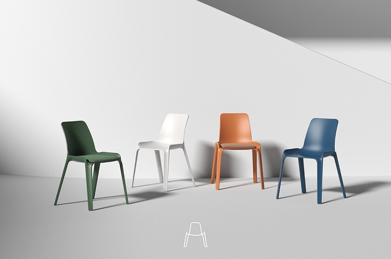 The traditional stackable plastic chair gets a makeover with this sleek innovative design