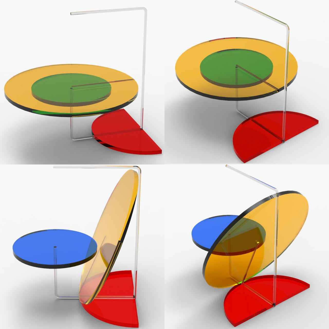 Playful coffee table concept brings Piet Mondrian’s three colors to your home